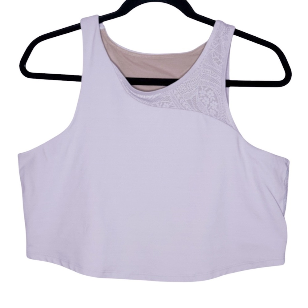 Athleta | Built-In Bra Crop Tank Top | Medium/Large (see measurements!) | EUC